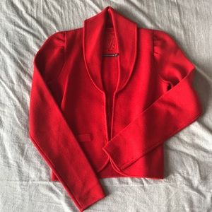 Club Monaco Red Sweater Jacket, with hook and eye